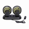 Electric Car Fan 360° Rotatable DoubleHead 5 Blades 2 Speeds