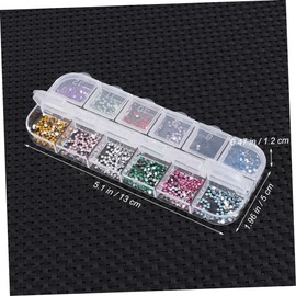 Healeved Nail Designs 1.5mm Nail Rhinestones Glitter Decorations Set for Art Glitter Flat Back Stones