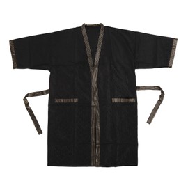 Haircut Gown with Pocket Short Sleeve Professional Belt Grooming Work Barber Uniform for Beauty Salon