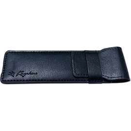 Kazakiri Leather Case for Straight Razors, Western Razor Storage Case, Black