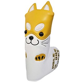 Putter Cover Headcover for Odyssey 2 Balls, Mallet, Magnetic, Scotty Cameron, Odyssey, Pin Type (Beige for Akita Inu Pins)