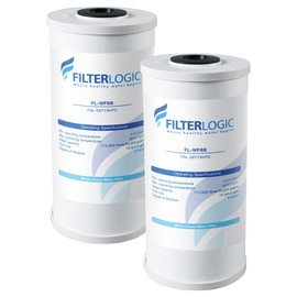 Filterlogic FXHTC Water Filter, Whole House Water Filter, Replacement for GE® FXHTC, GXWH40L, American Plumber W10-PR, Culligan® RFC-BBSA, W10-BC, Carbon Filters, 5 Micron, Pack of 2