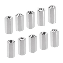 YOKIVE 10pcs M4 Spacers Brass Hex PCB Standoff Nut Height Consistency for Motherboard Circuit Board Electronics Silver Tone 12mm
