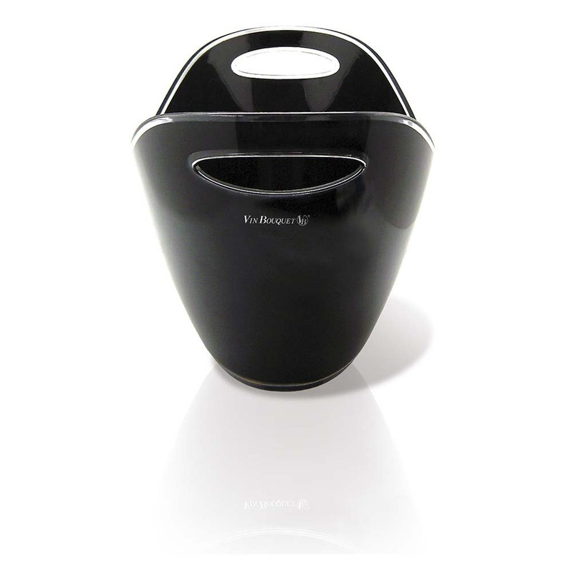 Vinbouquet Eiskübel für 2 Flaschen, Kunststoff, schwarz, 2 BOTELLAS