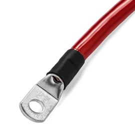 Spartan Power Spartan Power Red 3 Foot 2 AWG Battery Cable, Positive Only 3/8" M10 Made in USA