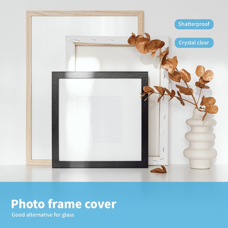 Art3d 5-Pack of 8×10" PET/Plexiglass Sheets, Transparent Clear Flexible Plastic