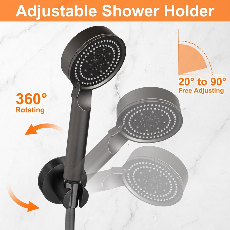 uxcell Shower Head Holder, Suction Cup Shower Head Holder, Handheld