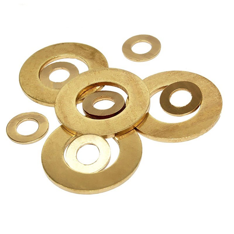 MACHSWON 10pcs Flat Washers Brass Flat Gaskets M10 ID 20mm