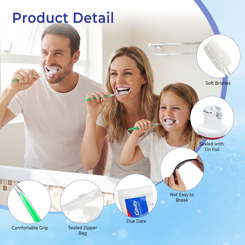 10 Sets Personal Hygiene Kit Bulk,Green 9-in-1 Travel Size