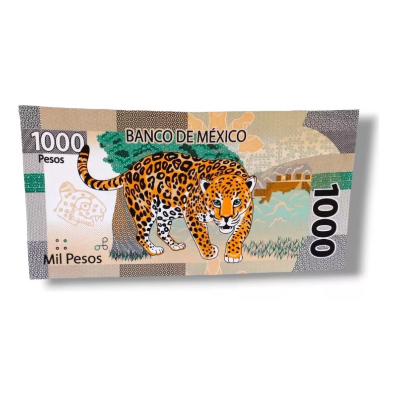 Movasa Toalla Baño Billete De Mil Pesos Mexicanos Jaguar