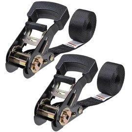 Ayaport Endless Ratchet Straps (No Hooks) 1" x 8' Heavy Duty Small Ratchet Tie Down Straps 1860lbs Break Strength Black Tie Downs for Cargo, Truck Bed, Motorcycle