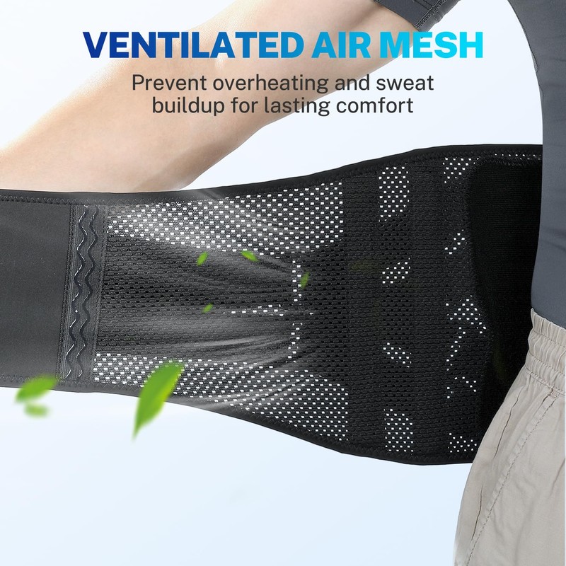 Fitomo Lumbar Support Back Brace, 3D Support Cushion, Ergonomic Support