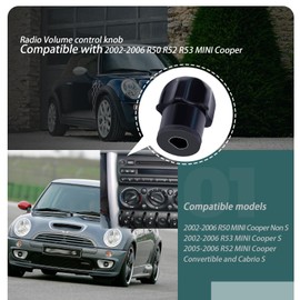 XTPTFABS Radio Volume control knob(1PCS) Compatible with 2002 2003 2004 2005 2006 R50 R52 R53 MINI Cooper