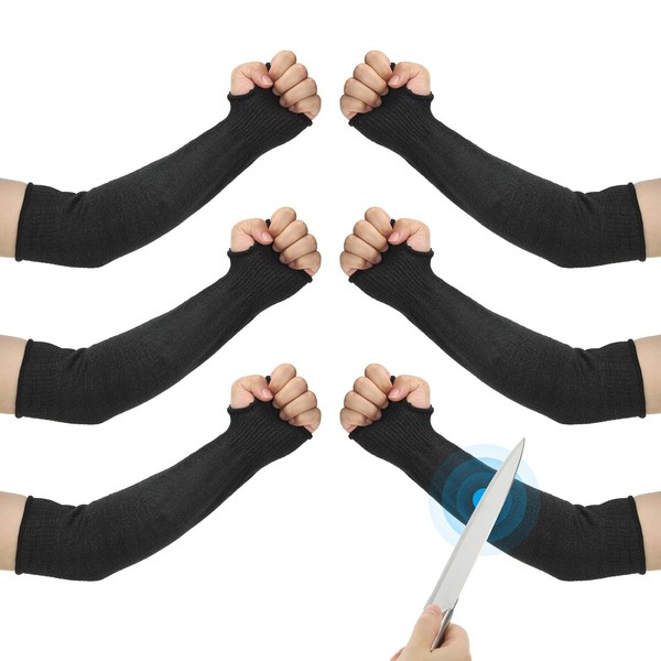 PATIKIL 18 Inch Cut Resistant Sleeve, 3 Pairs Arm Safety