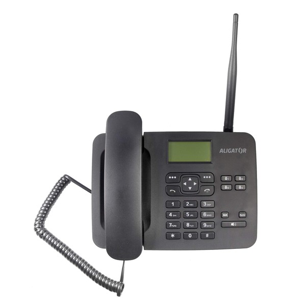 Aligator T100 GSM Mobile Phone in Classic Desk Phone Style (Black)