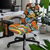 Xorudoydet Hippie Flower Pattern Computer Office Chair Cover, Waterproof Office