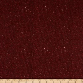 Maywood Studio Woolies Flannel Nubby Tweed Red Fabric by the Yard