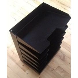 SKILCRAFT 6 Shelf Desktop Organizer, 12"W x 8-1/2"D x 15"H Black (NSN4570719)