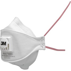 3M 3M™ Aura™ Particulate Respirator, FFP3, Valved, 9332+, 10 Masks per Pack