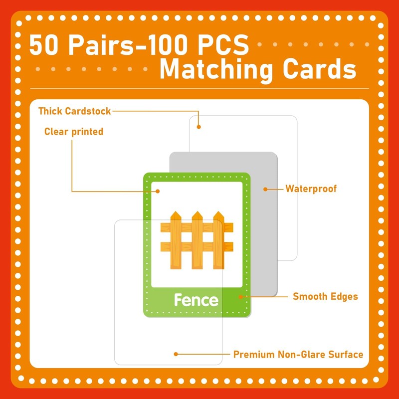 gisgfim 50 Pairs Thanksgiving Memory Matching Game Happy Fall Concentration