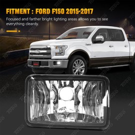 TODO F-150 Fog Lights Compatible with Ford F150 2015 2016 2017 FL3Z15201B FL3Z15200B FO2593235 FO2592235 Front Bumper Fog Lamps Assembly Driver Left/Passenger Right Side