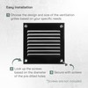 Vent Systems 5 Pcs 10x10cm Black Metal Air Vent Grille