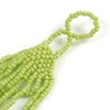 Avalaya Long Layered Multistrand Lime Green Glass Bead and Semiprecious
