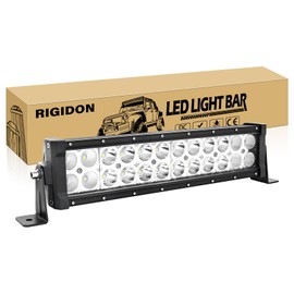 RIGIDON 12 Inch 72W Light Bar, Double Row Flood Spot Combo 7200LM LED Light Bar Waterproof Driving Boat Road LED Work Light for ATV UTV Truck