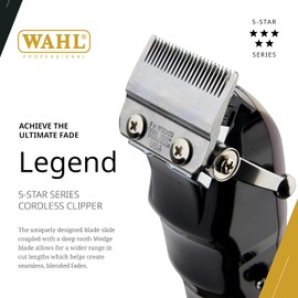 Wahl Professional 5-Star Legend #8594 Máquina Cortadora de Cabello Inalámbrica con Cuchilla de Precisión, Unisex
