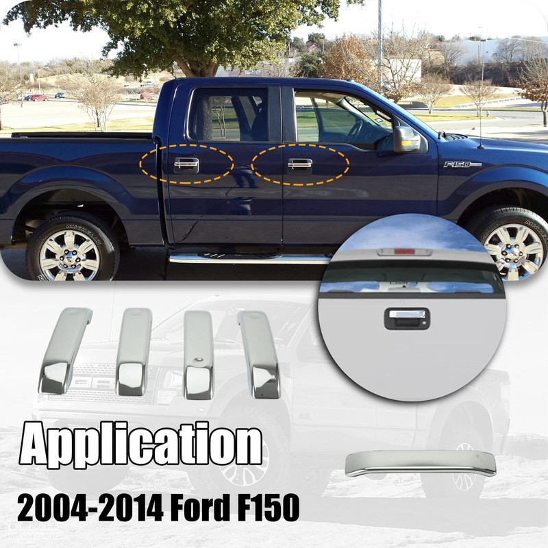AUCERAMIC Chrome Door Handle Cover Fit for 2004-2014 Ford F150