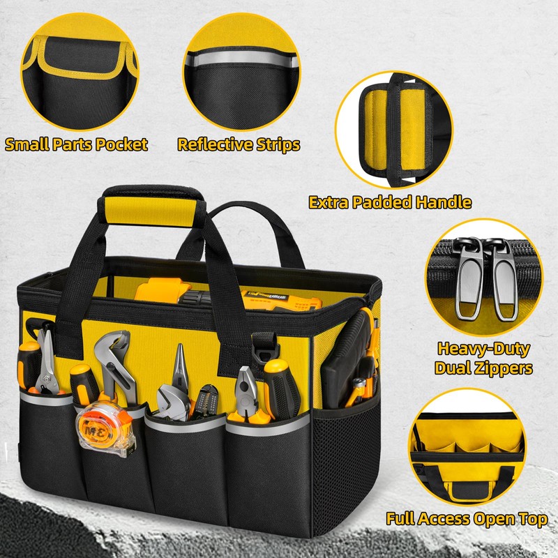NECKORY Tool Bag, Portable Tool Box Organizer Adjustable Shoulder Strap,