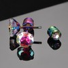 VOLUKA Titanium Colorful Cubic Zirconia Earrings Hypoallergenic for Sensitive Ears,