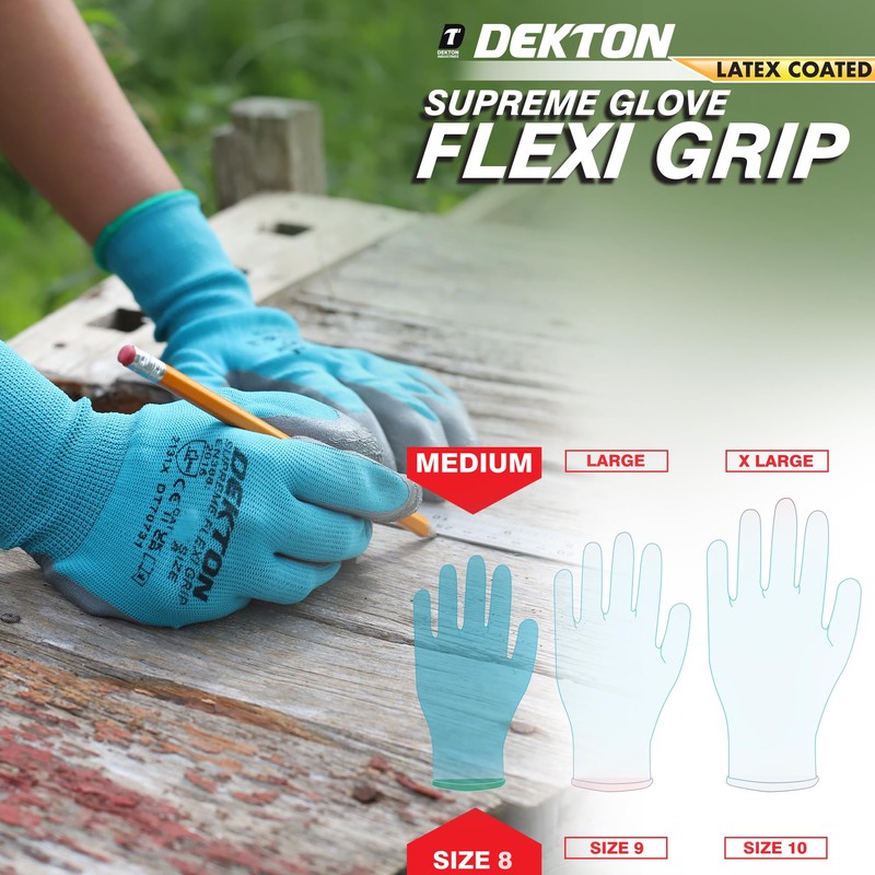 Dekton 8/M Flexi Grip Latex Coated Working Gloves | Ultimate