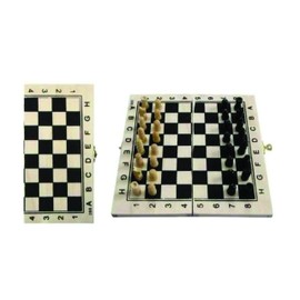 PARENCE - Foldable Wooden Chess Game with Safety Lock - Portable - Travel or Home - Board of 21 x 21 cm - Learning Graduation