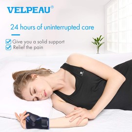 VELPEAU Wrist Brace with Thumb Spica Splint for De Quervain's Tenosynovitis, Carpal Tunnel Pain, Stabilizer for Tendonitis, Arthritis, Sprains & Fracture Forearm Support Cast (Short, Left Hand -M)
