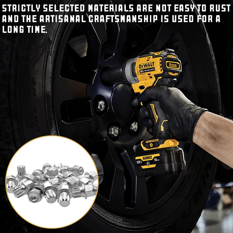 JNNJ 2 Pcs Car Wheel Lock Nuts Removal Key, Auto