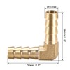 sourcing map 10mm Barb Brass Hose Fitting 90 Degree Elbow