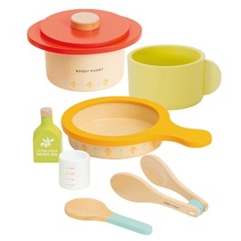 Woody Puddy My First Play Pot & Pan Set, Magnet, Wooden Toy, Educational Toy