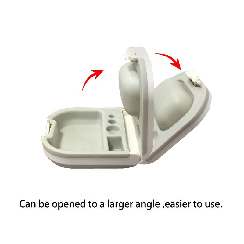Hearing Aid Case Hard Storage Box with Battery Holder and