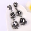 Clearine Ladies Beautiful Small to Large Triple Teardrop Crystal Dangle