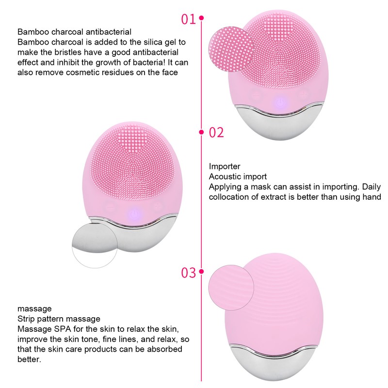 Electric Facial Cleansing Brush Wireless Charging Face Pore Deep Cleanser