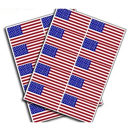 20 Pack of Small American Flag Decal USA Bumper Sticker Vinyl Decal Car Truck Window Yeti Cup