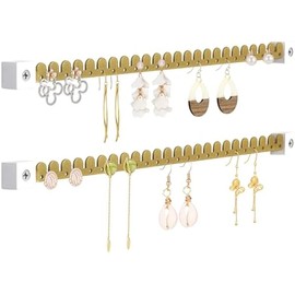 Earring Organizer Wall Mounted 2 Pack Earring Holder Hanging Jewelry Organizer Display for Stud/Hoop/Dangle Earring Necklace Bracelet Ring