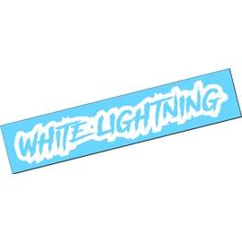 WHITE LIGHTNING 22"x4" Vinyl Decal Sticker Turbo Boost Lifted Lowered Low Stance Euro Static JDM Diesel Truck Car Satisfied Locally
