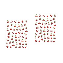 FOMIYES 2sets Easy Stickers Fruit Pattern for Christmas Party 12sheets*2 Random Style