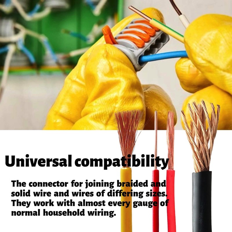 Koverflame Quick Lever Wire Connectors: Compact Electrical Splicing Kit, 0.4-2.5mm²