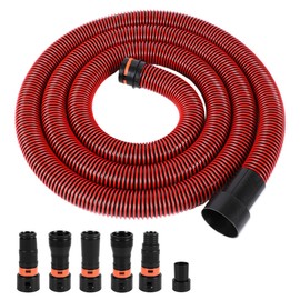 Klabb 16 Feet Dust Collection Hose Kit for Home and Shop Vacuums System with 6 Adapters of Woodworking Power Tool and Sander,Compatible with Multi-Brands Power Tool Adapter Set for Dust Collection