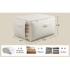 TomVista Large Canvas Clothes Storage Bags with Thick Handles and