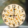 Lancholy Gold Coin Design Wall Clock Home Decor 10-Inch Wooden