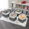 Mangata Canvas Cube Storage Boxes, 25x25x25cm Storage Baskets for Shelves